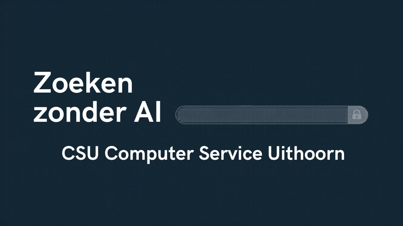 DuckDuckGo zoekmachine zonder AI op laptop scherm