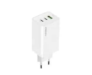 Mobiparts GaN Wall Charger USB-Cx2/USB-A3.0/QC 65W Wit - 0