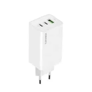 Mobiparts GaN Wall Charger USB-Cx2/USB-A3.0/QC 65W Wit - 0