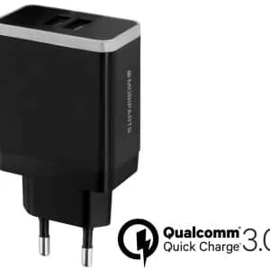 Mobiparts Quick Charge Wall Charger Dual USB 4.6A Black - 0