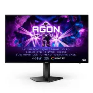 MON AOC 27Inch OLED 240HZ 2XDP 2X USB3.2 QUAD HD OPEN BOX - 0