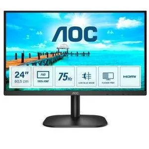 MON AOC 23.8 F-HD / VGA / DVI / VESA / Black RENEWED - 0
