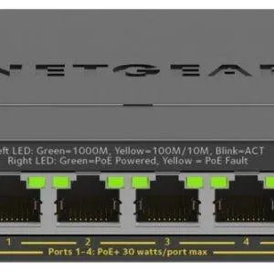 NETGEAR 5-Port Gigabit Ethernet High-Power PoE+ Plus Switch (GS305EPP) - 0