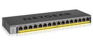 NETGEAR GS116LP Unmanaged Gigabit Ethernet (10/100/1000) Power over Ethernet (PoE) Zwart - 0