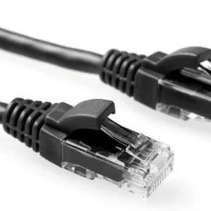 ACT Zwarte 1,5 meter UTP CAT6 patchkabel met RJ45 connectoren - 0