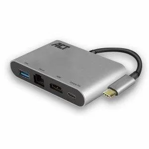 ACT AC7040 USB-C naar HDMI Multi port adapter met ethernet - 0