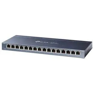 TP-LINK TL-SG116E Unmanaged Gigabit Ethernet (10/100/1000) Zwart - 0