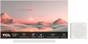 TCL NXTFRAME 55A300W Pro Wit QLED TV | 55'' Ultra HD 4K | Draadloze Soundbar en Subwoofer | Wi-Fi | Smart TV | Google TV | HDR10+ | 120Hz - 0
