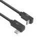 ACT AC7481 | USB 3.2 Gen 2 Kabel | USB-C (haaks links/rechts) naar USB-C (haaks boven/beneden) | 60W | 10Gbps | 1m | Zwart - 0