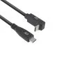 ACT AC7472 | USB 3.2 Gen 2 Kabel | USB-C (recht) naar USB-C (haaks boven/beneden) | 60W | 10Gbps | 2m | Zwart - 0