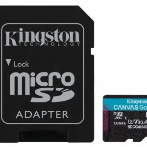 Kingston Technology microSDXC 64GB | Canvas Go! Plus Gen4 | 200MB/s | A2 | U3 | V30 | + Adapter - 0