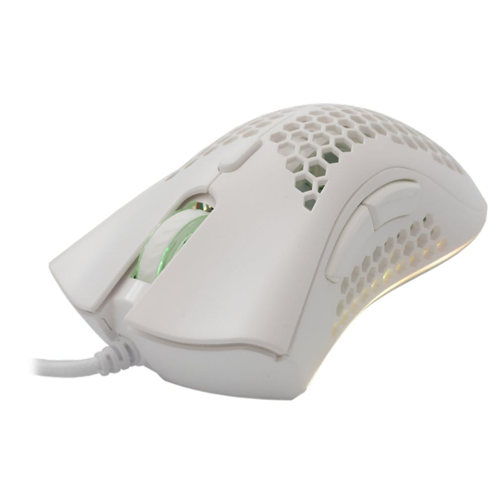 Baracuda CORAL RGB | Bedrade Gaming Muis | USB-A | 12800 DPI | Wit